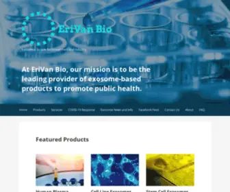 Erivanbio.com(EriVan Bio Exosomes and Exosome) Screenshot