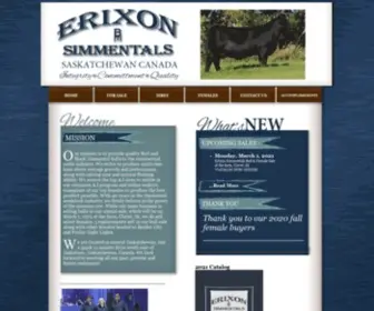 Erixonsimmentals.com(Erixon Simmentals) Screenshot