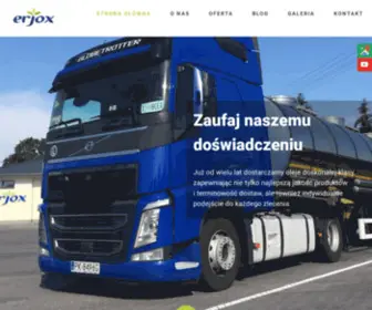 Erjox.pl(Rozlewnia rafinowanego oleju spożywczego) Screenshot