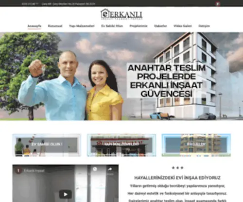 Erkanliinsaat.com(Erkanlı İnşaat) Screenshot