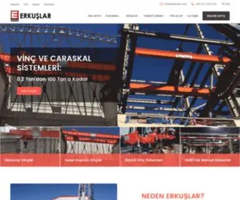 Erkuslarvinc.com(Erkuşlar Vinç) Screenshot