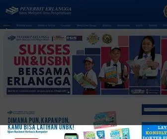 Erlangga.co.id(The Official Corporate Website of Penerbit Erlangga) Screenshot