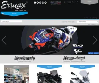 Ermax.com(Ermax manufactures motorcycle accessories in thermoformed plastic) Screenshot