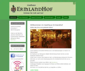 Ermlandhof.de(Willkommen im Gasthaus Ermlandhof) Screenshot