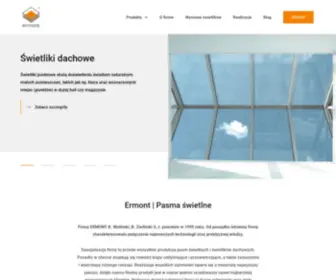 Ermont.com.pl(Producent pasm świetlnych i świetlików dachowych) Screenshot