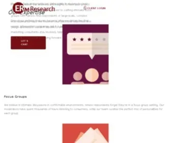 Ermresearch.com(ERm is a custom research and marketing consulting company) Screenshot