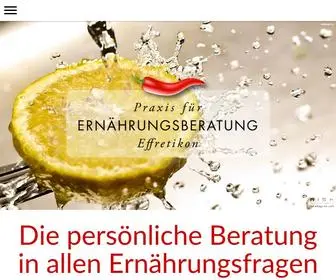 Ernaehrungsberatung-Effretikon.ch(Die persönliche Beratung in allen Ernährungsfragen) Screenshot