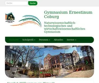 Ernestinum-Coburg.de(Naturwissenschaftlich-technologisches und wirtschaftswissenschaftliches Gymnasium) Screenshot