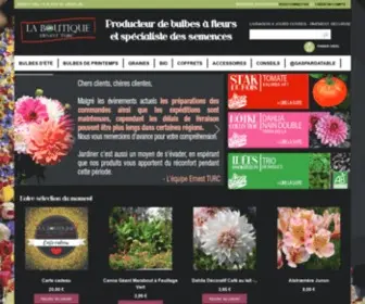 Ernestturcboutique.com(Producteur de bulbes et semences florales depuis plus de 100 ans) Screenshot