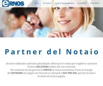 Ernos.it(Ernos partner del Notaio concessionaro Wolters Kluwert OA Sistemi) Screenshot