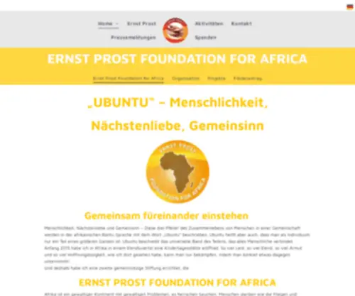 ERNST-Prost-Foundation-For-Africa.de(Portal der drei Stiftungen) Screenshot