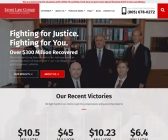 Ernstlawgroup.com(California Trial Lawyers) Screenshot