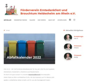 Erntedankfest-Heidesheim.de(Förderverein) Screenshot