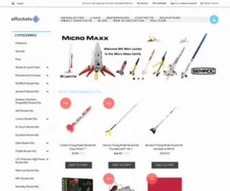 Erockets.biz(ERockets The World's Largest Selection of Flying Model Rocket Kits) Screenshot