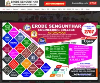 Erode-Sengunthar.ac.in(Erode Sengunthar Engineering College) Screenshot