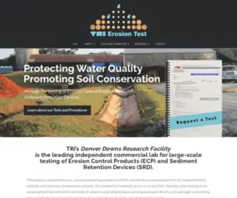 Erosiontest.com(Protecting Water Quality and Promoting Soil Conservation) Screenshot