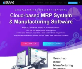 Erpag.com(Cloud-based MRP System & Manufacturing Software) Screenshot