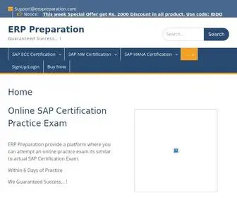 Erppreparation.com(SAP Certification Questions and Online Practice Exam) Screenshot