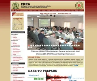 Erra.gov.pk(Earthquake Reconstruction & Rehabilitation Authority) Screenshot