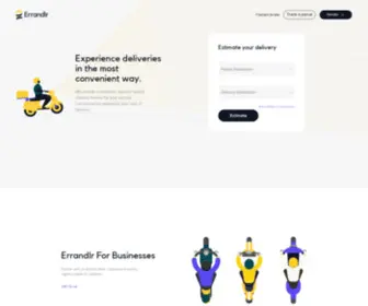 Errandlr.com(Making your deliveries easier and affordable) Screenshot