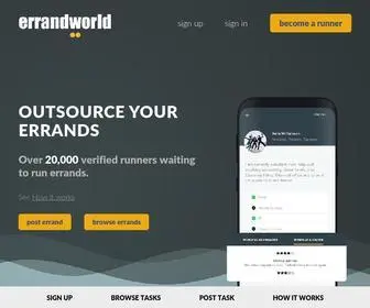 Errandworld.co.za(Hire someone to get things done Or run errands and start making money) Screenshot
