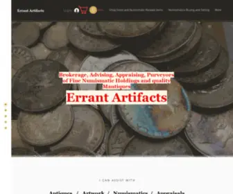 Errantartifacts.com(Errant Artifacts) Screenshot