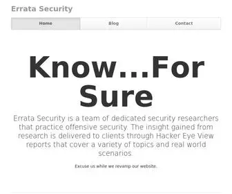 Erratasec.com(Errata Security) Screenshot