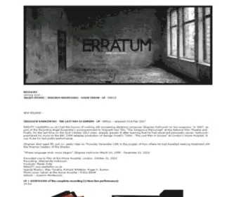 Erratum.org(Noise.art.poetry) Screenshot