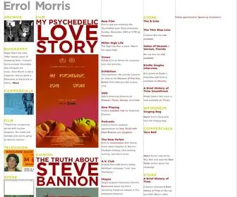 Errolmorris.com(Errol Morris) Screenshot
