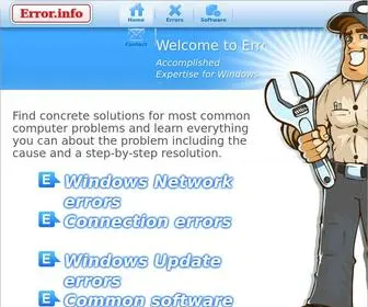 Error.info(Solves Windows problems) Screenshot