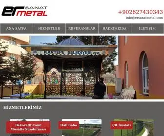 Ersanatmetal.com(Er Sanat Metal) Screenshot