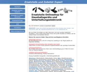 Ersatzteile-Expert.de(Ersatzteile haushaltsgeräte und unterhaltungselektronik) Screenshot