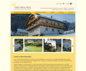 Erschbaumer.com(Urlaub auf dem Bauernhof) Screenshot