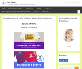 Ersteklasse.org(Erste Klasse Erstklassige Ideen und Geschenke zur Einschulung) Screenshot