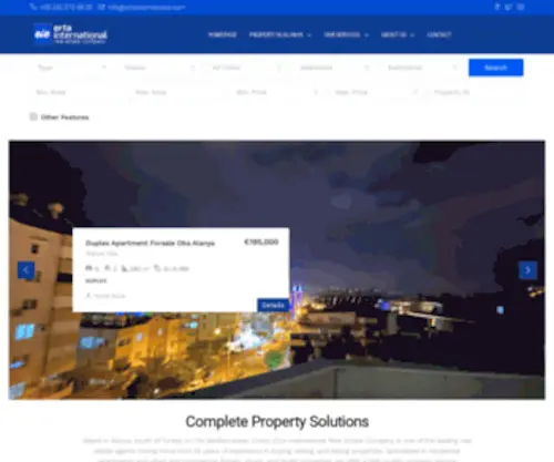 Ertainternational.com(Real Estate in Alanya) Screenshot
