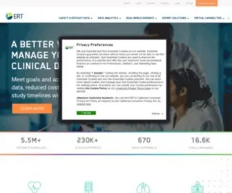 ERT.com(Endpoint Technology Services For Clinical Trial Management) Screenshot