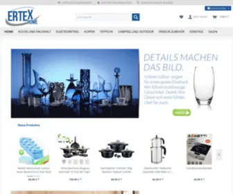 Ertexhome.de(Teppiche,Tischdecken und Haushaltsartikel zum günstigeren Preis online kaufen) Screenshot