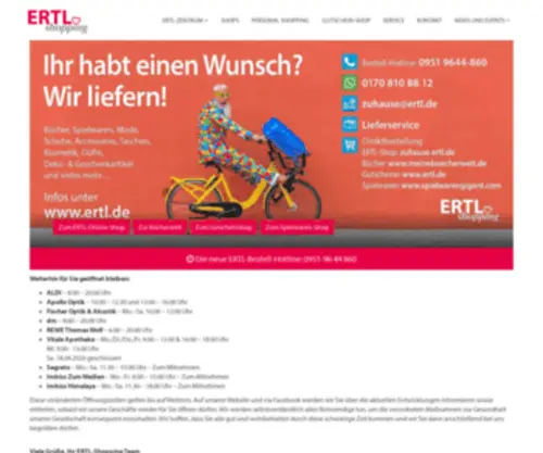 ERTL-Shopping.de(Einkaufzentrum in Bamberg Hallstadt) Screenshot