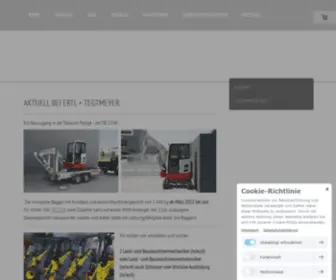 ERTL-Tegtmeyer.de(Baumaschinen und Mähtechnik in Bayern) Screenshot