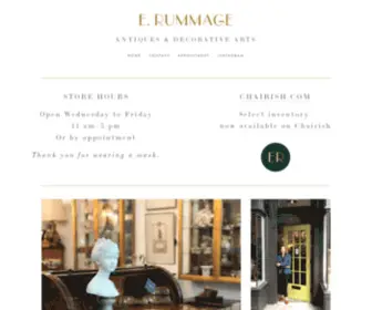 Erummageantiques.com(E. Rummage) Screenshot