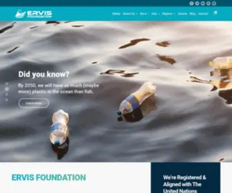 Ervisfoundation.org(Cleaning Our Oceans) Screenshot