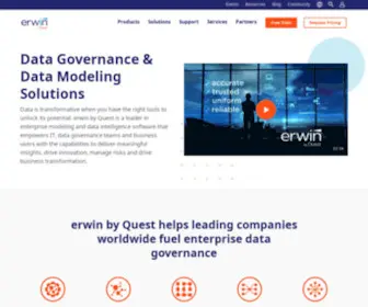Erwin.com(CA ERwin Data Modeling) Screenshot