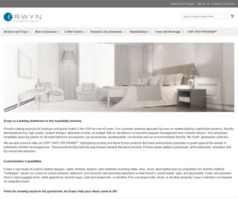 Erwyn.com(The leading hospitality sourcing company for hotel bathrooms) Screenshot