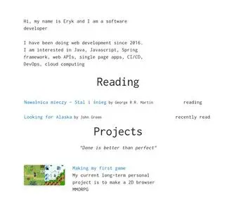 Eryk.io(Object Object) Screenshot