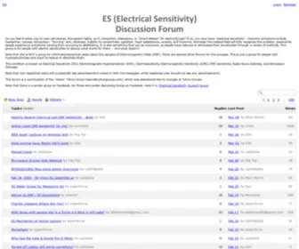 ES-Forum.com(ES (Electrical Sensitivity) Discussion Forum) Screenshot