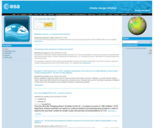 Esa-Sealevel-CCI.org(The Sea Level CCI project's main objects) Screenshot