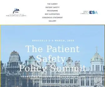 Esa2020.org(ESA Patient Safety Policy Summit) Screenshot