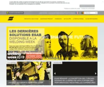 Esab.fr(Bienvenue sur le site d'ESAB) Screenshot