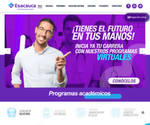 Esacauca.edu.co(Inicio) Screenshot