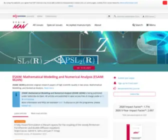 Esaim-M2AN.org(Modélisation Mathématique) Screenshot